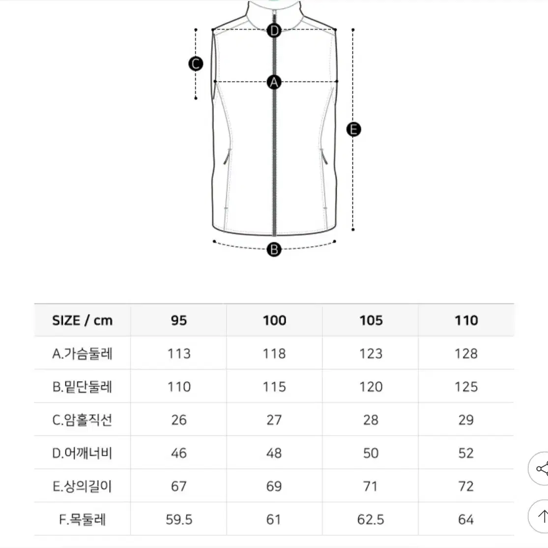 밀레 헤비구스 베스트 네이비 새상품 100