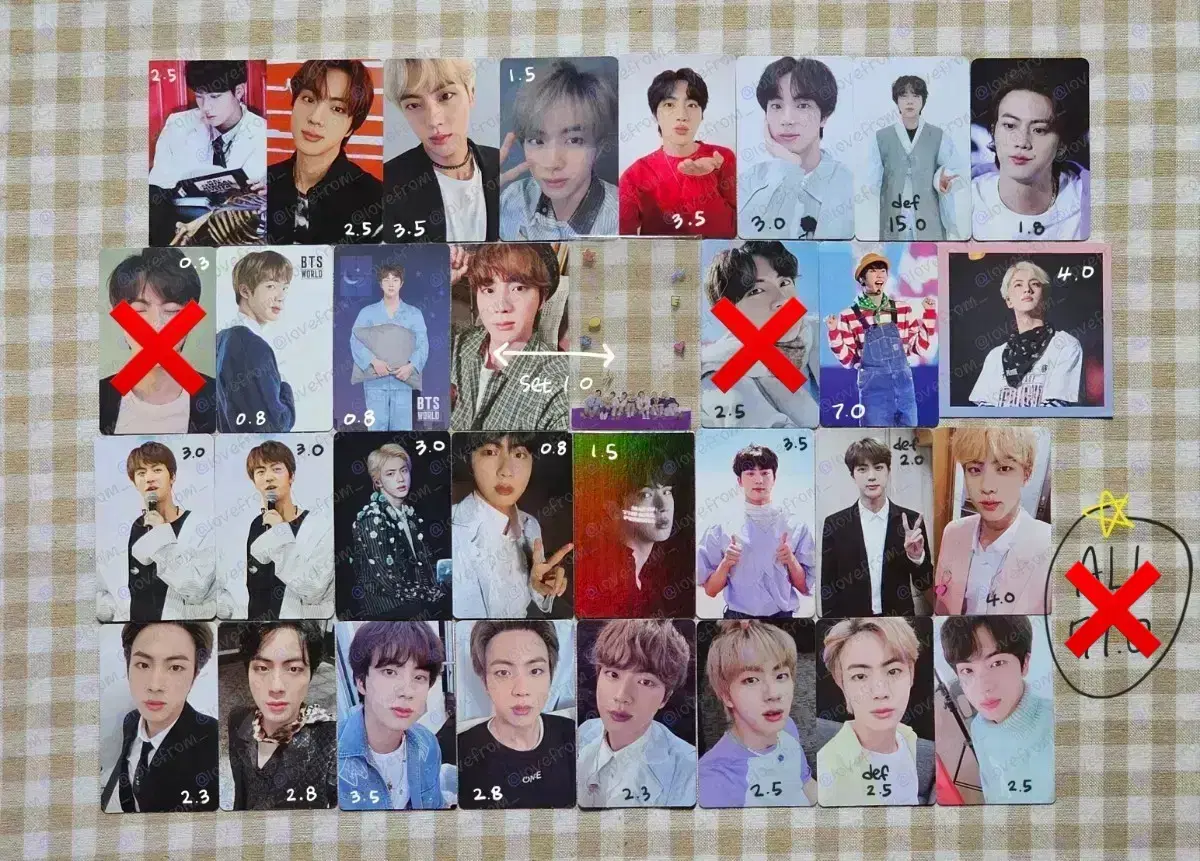 방탄 석진 포카 양도