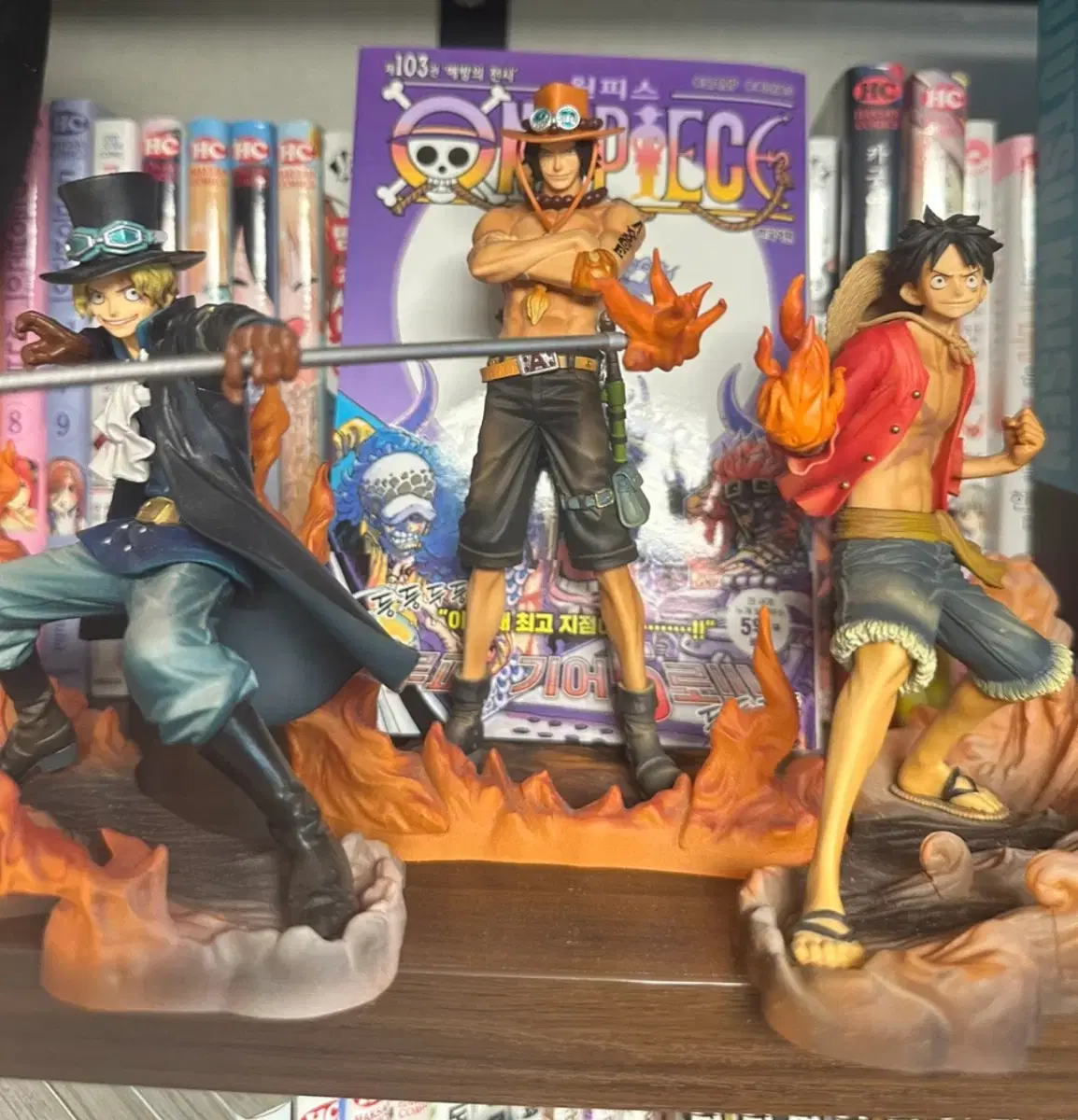 ONEPIECE Resin Statue Sabo Ace Luffy Figure