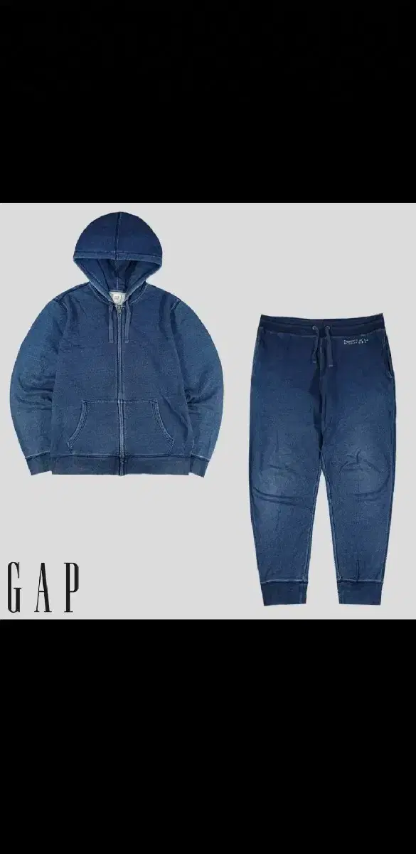 GAP 갭 인디고블루 워싱 트레이닝셋