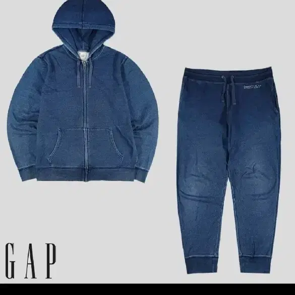 GAP 갭 인디고블루 워싱 트레이닝셋