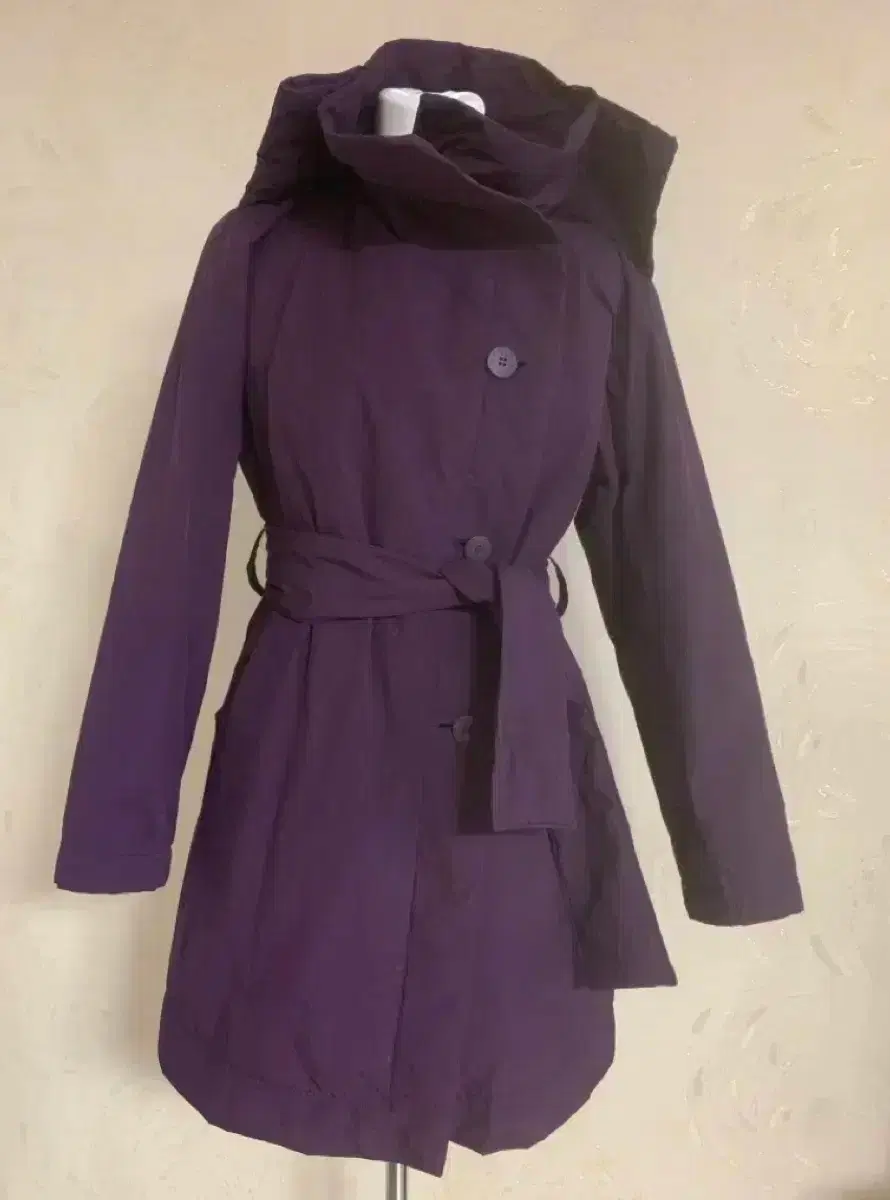 Issey Miyake Pleats Please long padded trench coat