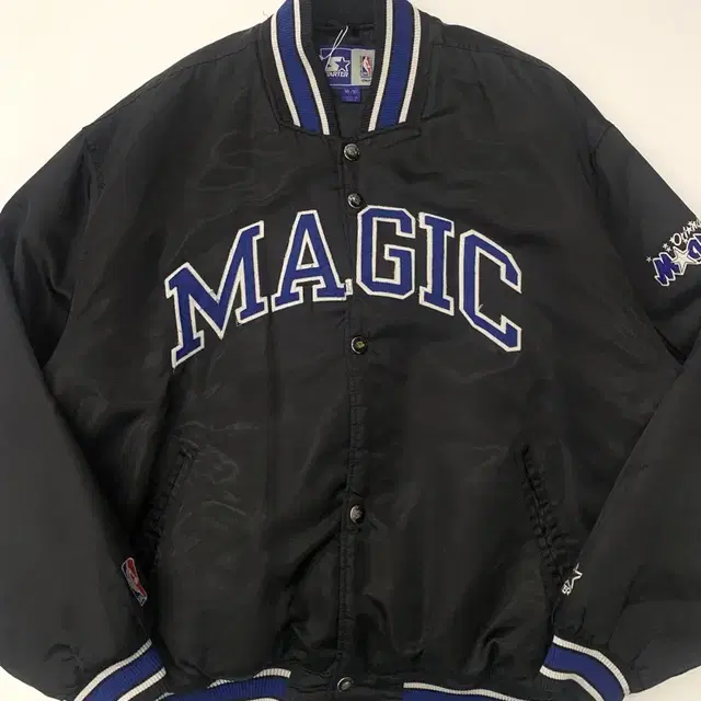 Orlando Magic Vintage 90s 스타터 라인 새틴 봄버 자