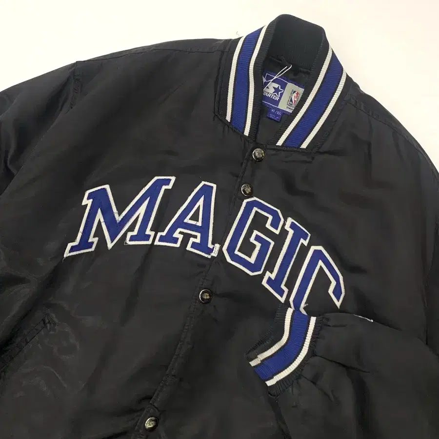 Orlando Magic Vintage 90s 스타터 라인 새틴 봄버 자