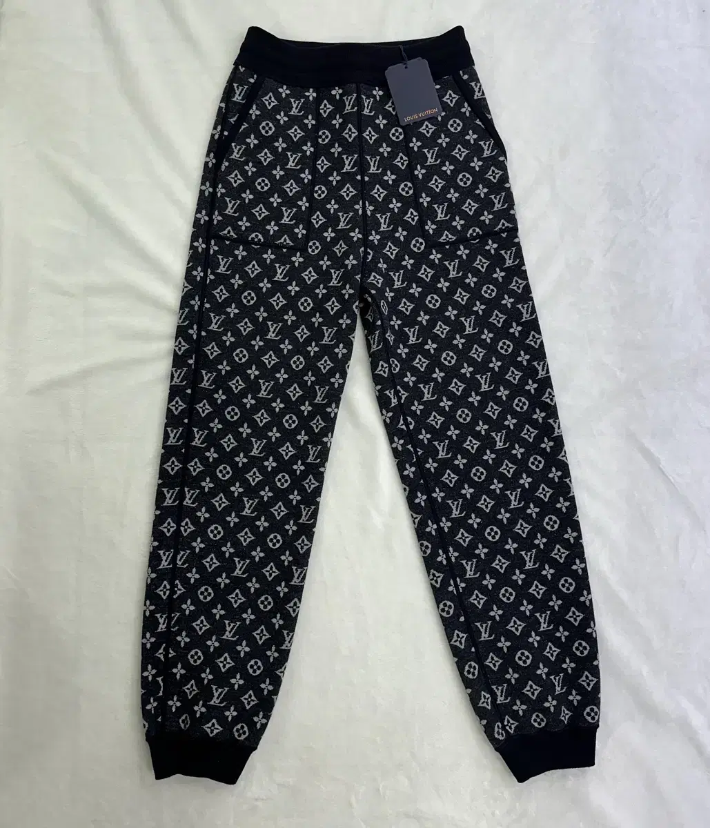 Genuine Louis Vuitton Monogram Reversible Knit Jogger Pants for Men and Women