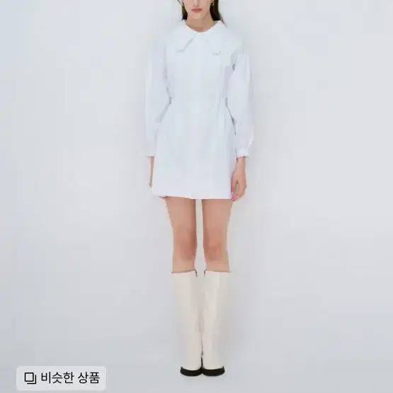 마가린핑거스 아가일 카라 원피스