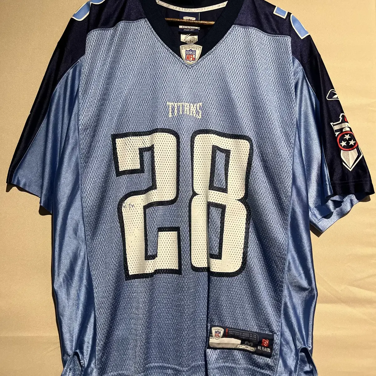 리복 NFL TITANS 빈티지 럭비 유니폼