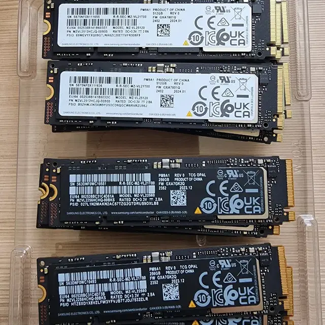 삼성 PM9a1 SSD 256, 512GB/원도우10, 24년 문서