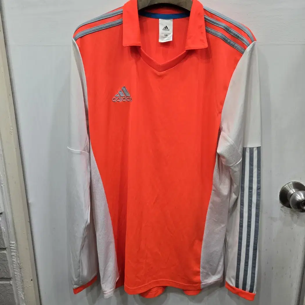 105,XL )) adidas 아디다스 카라 브이넥 긴팔티셔츠!