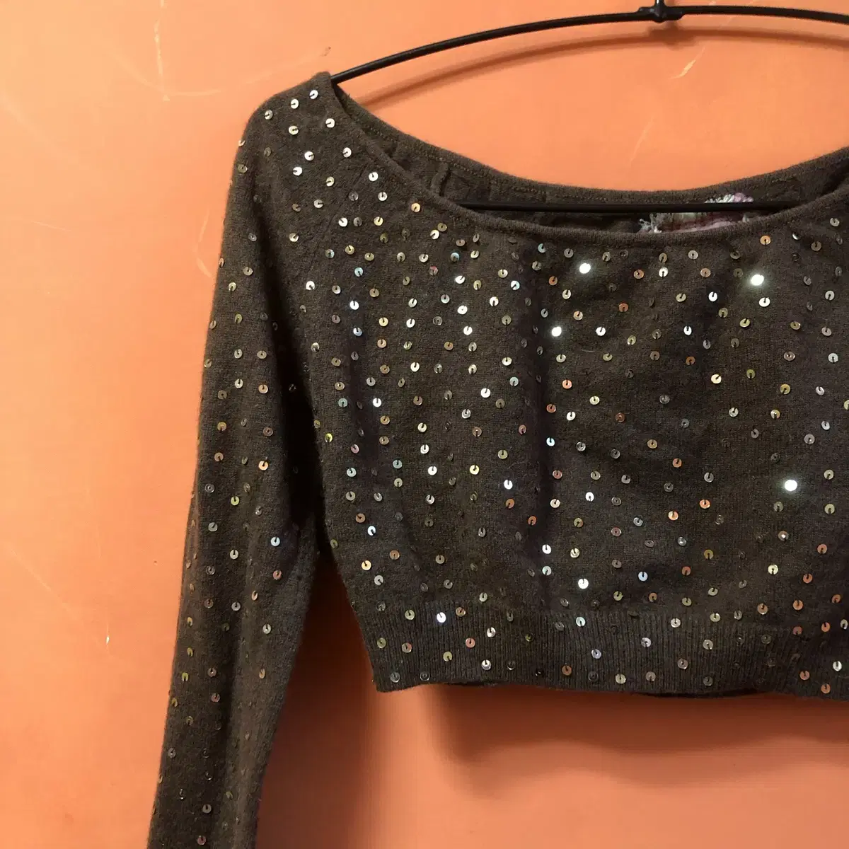 Vintage SEED 153 spangles crop knit