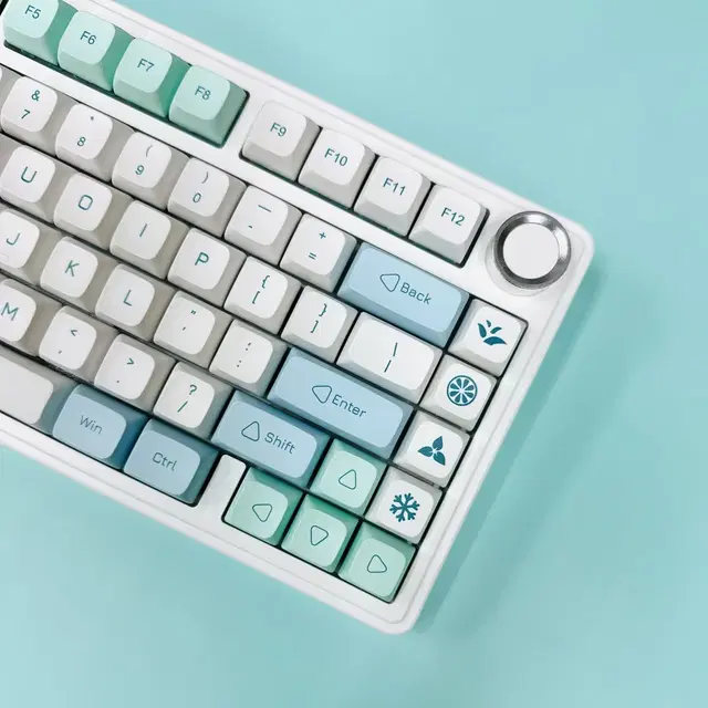 애플 민트 맥용 XDA PBT 커스텀키보드 키캡