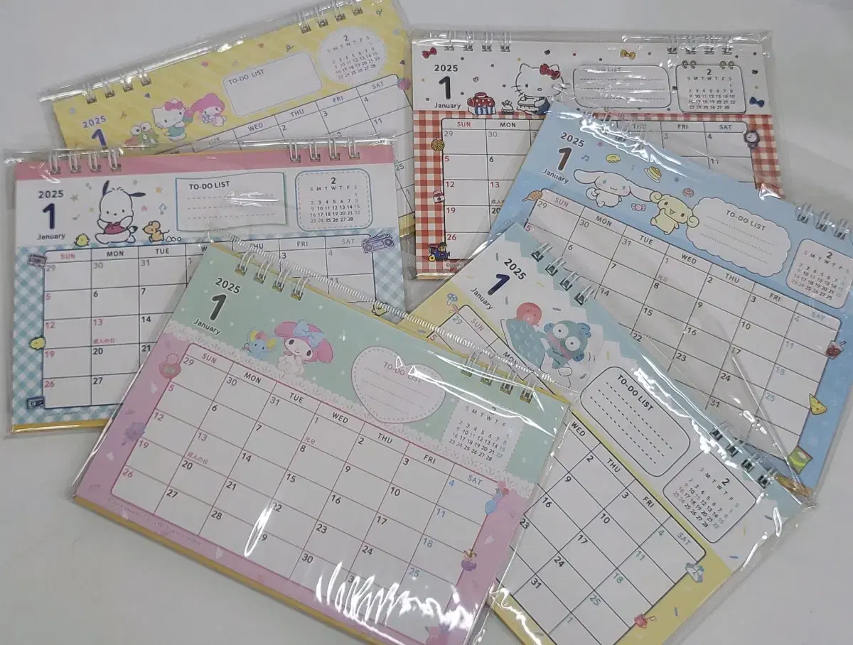 25 Years of Sanrio Characters Desk Calendar Sanrio Friends Kitty Pocha Sina Mamel Han Gyodong