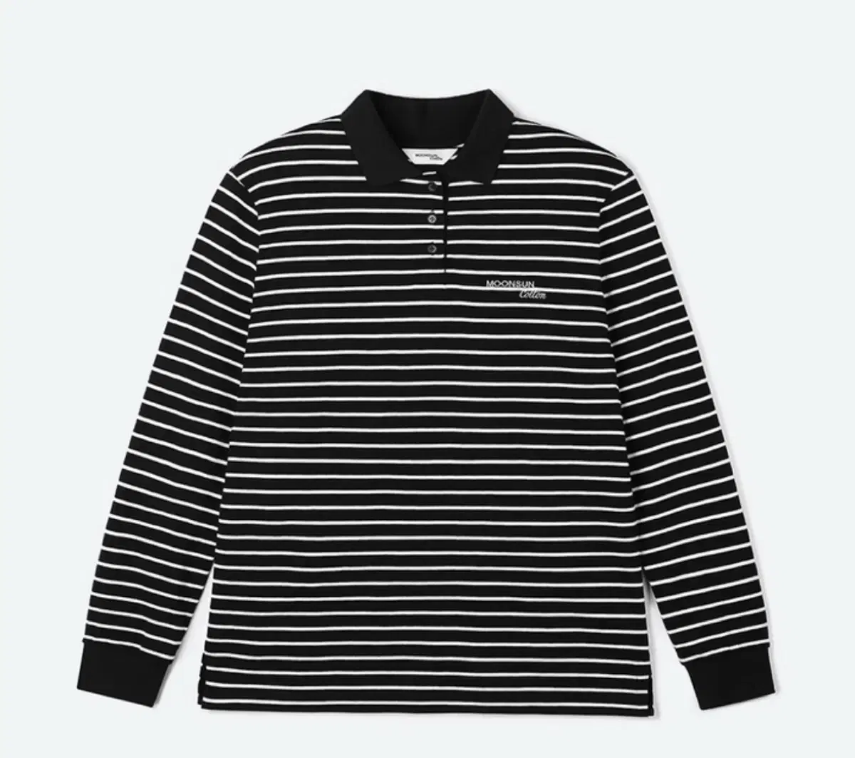 문선 01 stripe pk shirt (black)