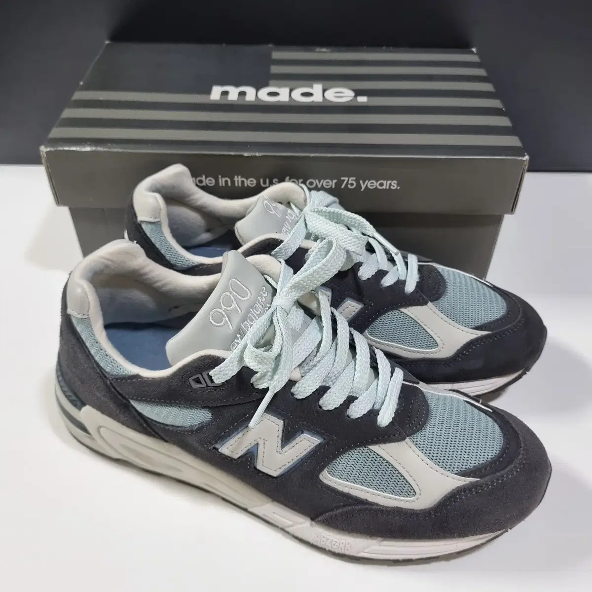 뉴발란스 / KITH 990v2 스틸 블루 STEEL BLUE / 275