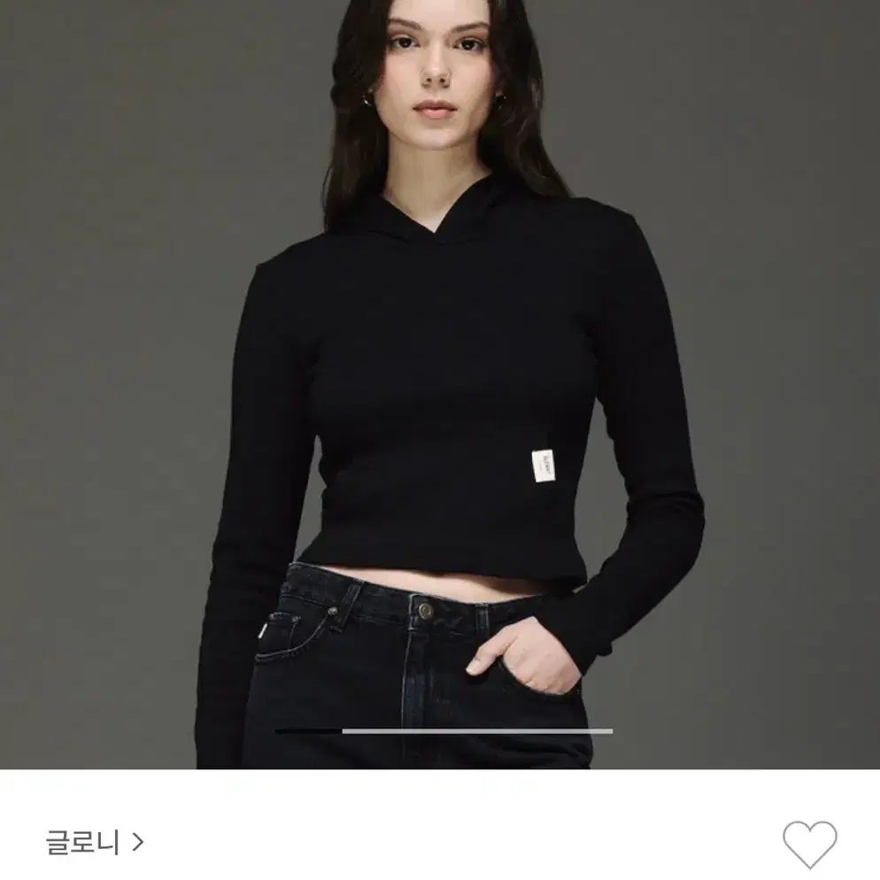 글로니) G COMFORT HOODIE (BLACK)