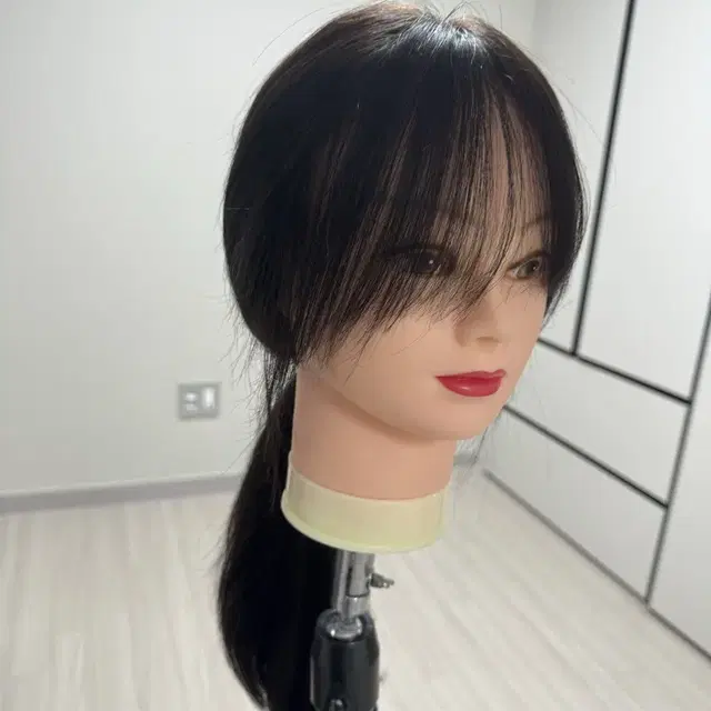 통가발 100%인모가발 40cm 고데기가능