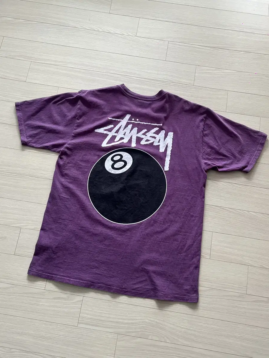 [빈티지] stussy 스투시 8볼 피그먼트 다이드 티셔츠 퍼플