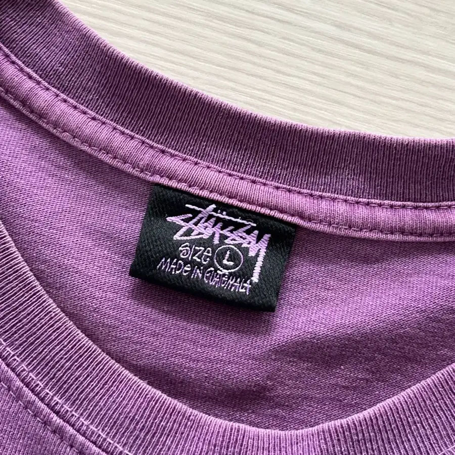 [빈티지] stussy 스투시 8볼 피그먼트 다이드 티셔츠 퍼플