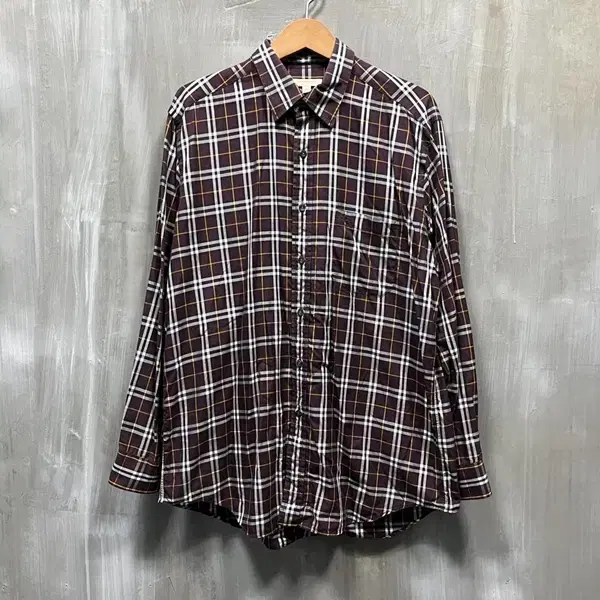 Burberry Plaid Shirt/Men's Solid Side (105)/ST288