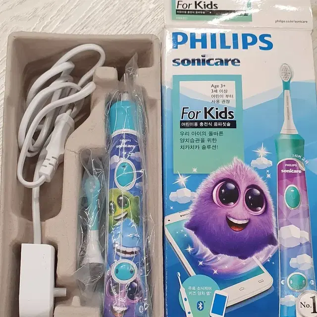 필립스 sonicare for kids 전동칫솔(새제품)