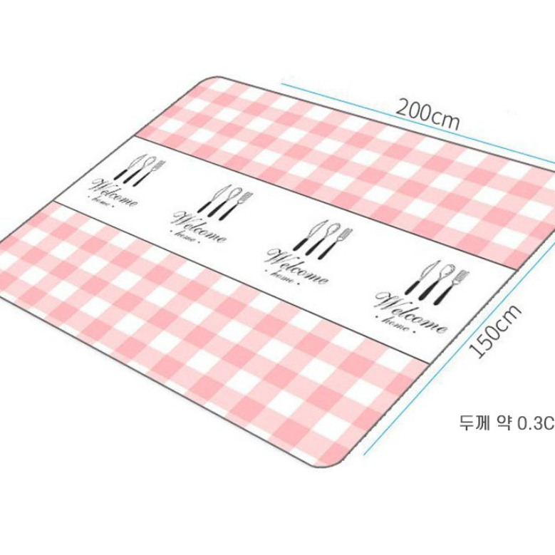 [새상품]캠핑 방수 체크 대형 휴대용 돗자리 1P 소풍 피크닉