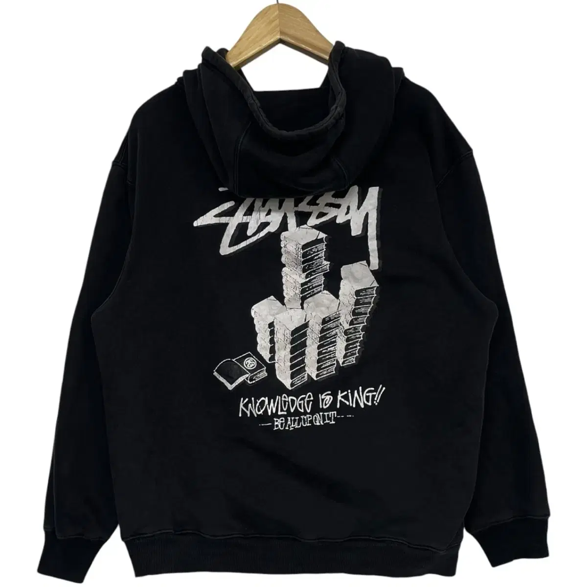 스투시 Stussy U.S.A knowledge is king 후드집업