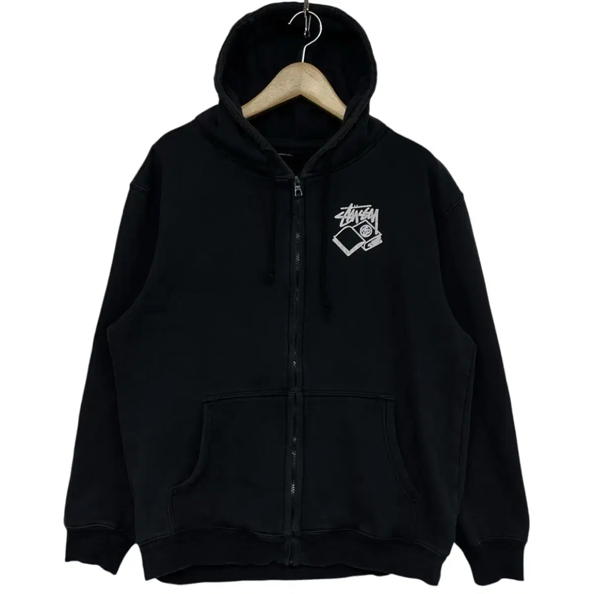 스투시 Stussy U.S.A knowledge is king 후드집업