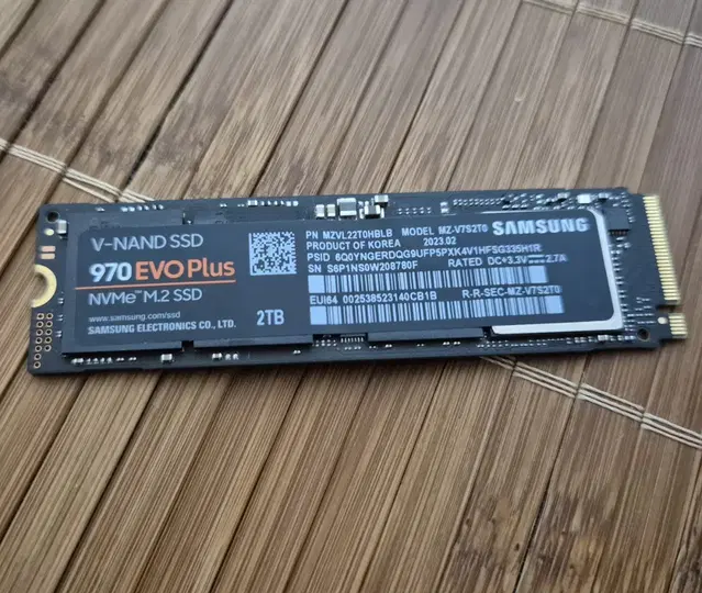 삼성 nvme M.2 970 Evo Plus 2TB 2테라 SSD