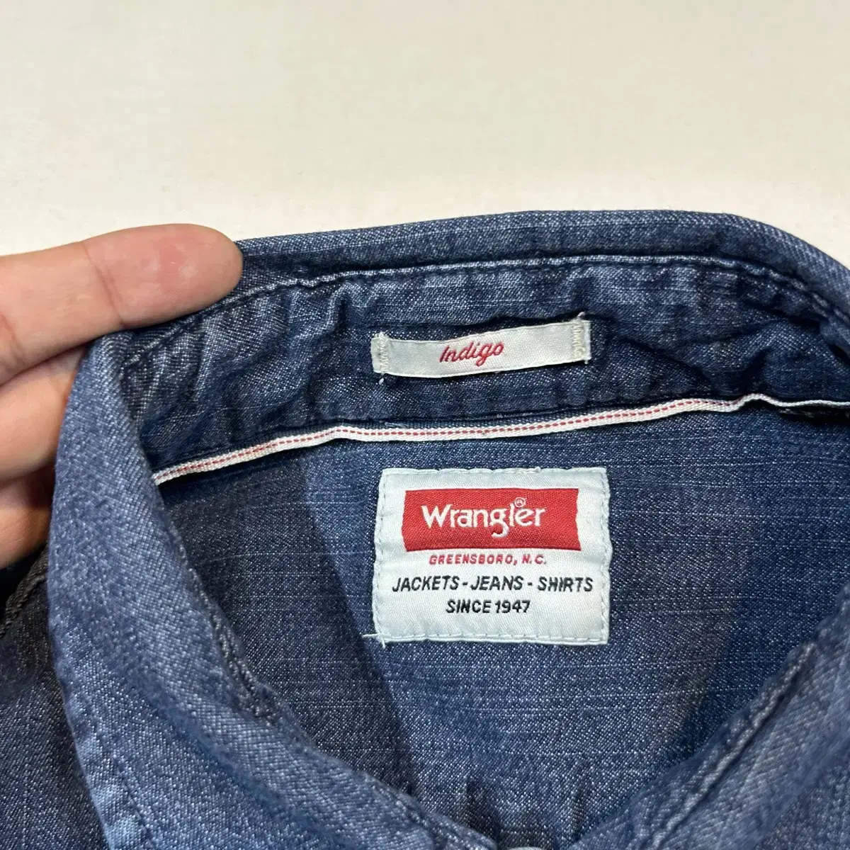 M) Wrangler 랭글러 인디고 투포켓 웨스턴 셔츠