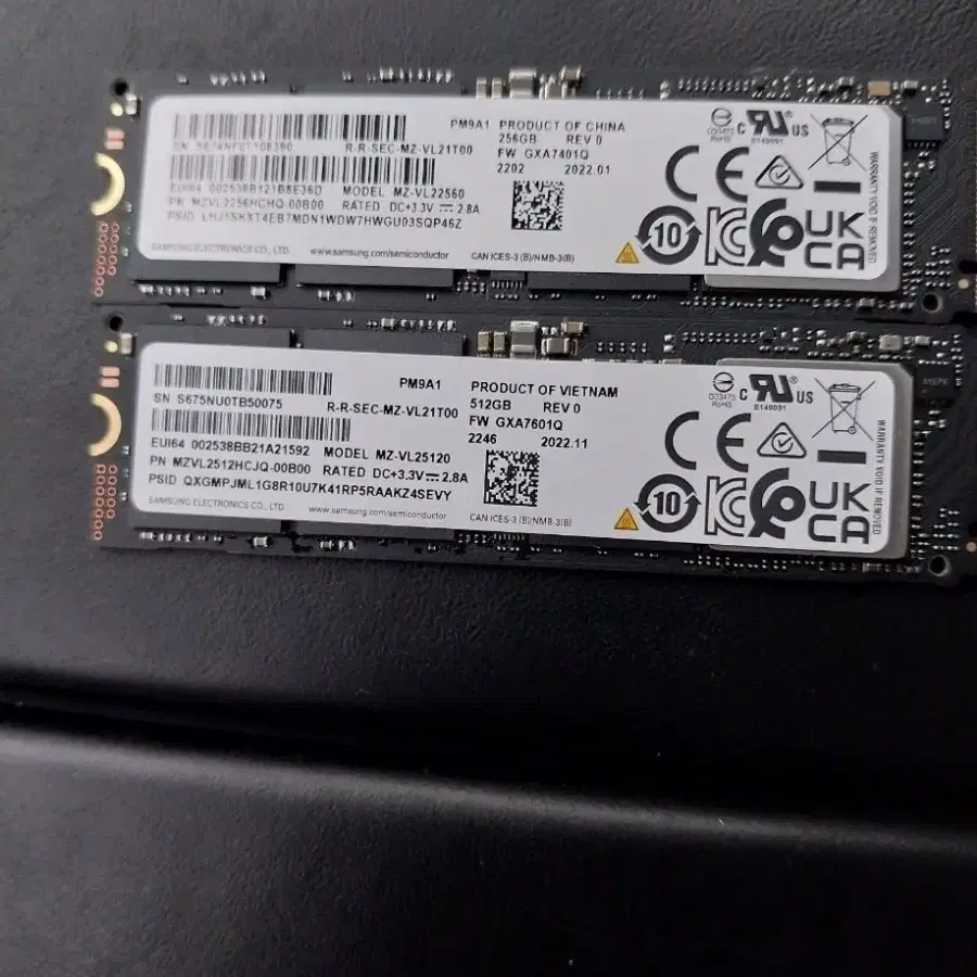 삼성정품 M.2 SSD PM9A1 512G 256G 싸게 팔아요