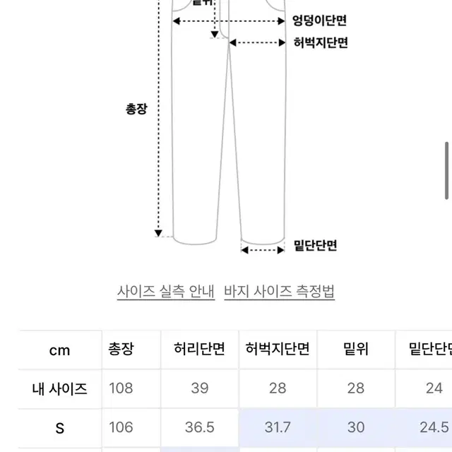 미나브 원턱 카운터 데님팬츠 m