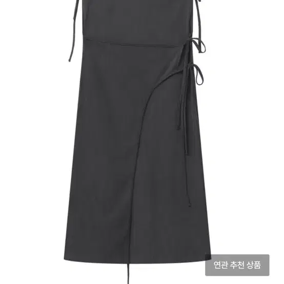 카셀 2 WAY LAYERED WRAP DRESS 차콜