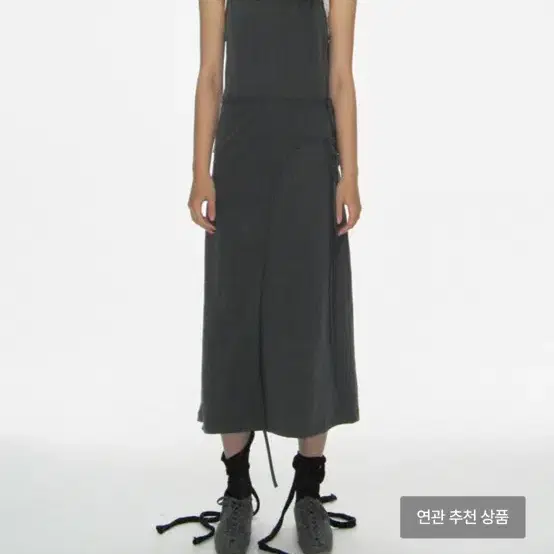 카셀 2 WAY LAYERED WRAP DRESS 차콜