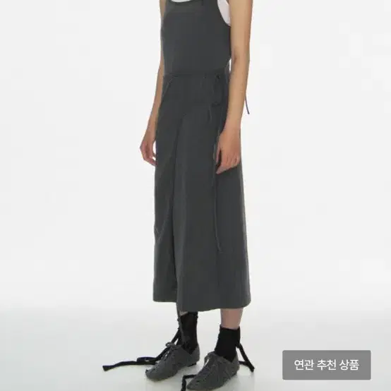 카셀 2 WAY LAYERED WRAP DRESS 차콜