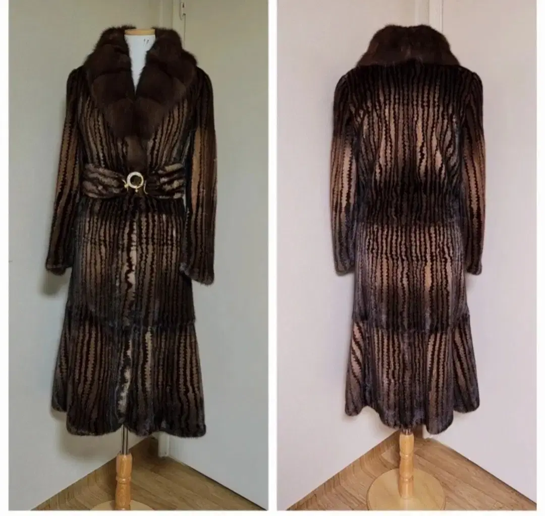 Sable kara whimsy long mink coat/new/M