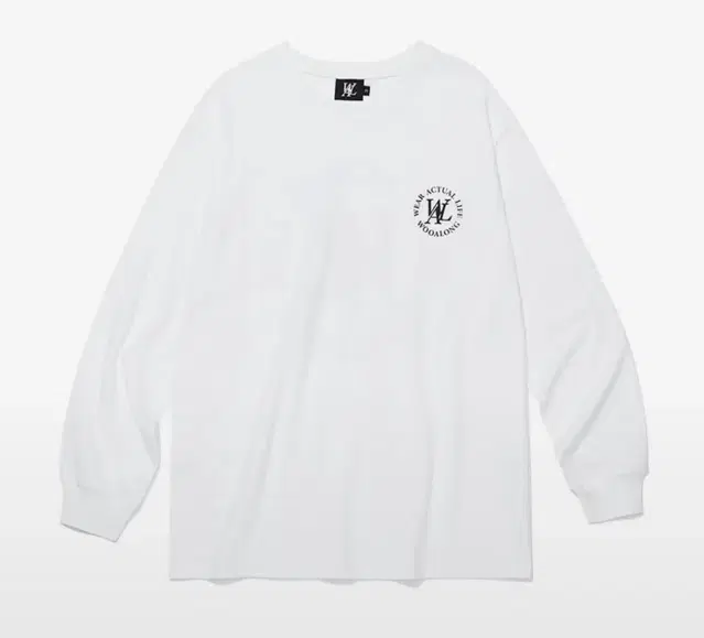 우알롱 Flor logo long sleeve 화이트 롱슬리브