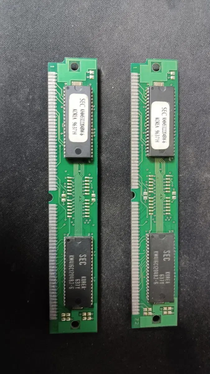 삼성 8MB EDO 72pin RAM KMM5322204BW-6 2개