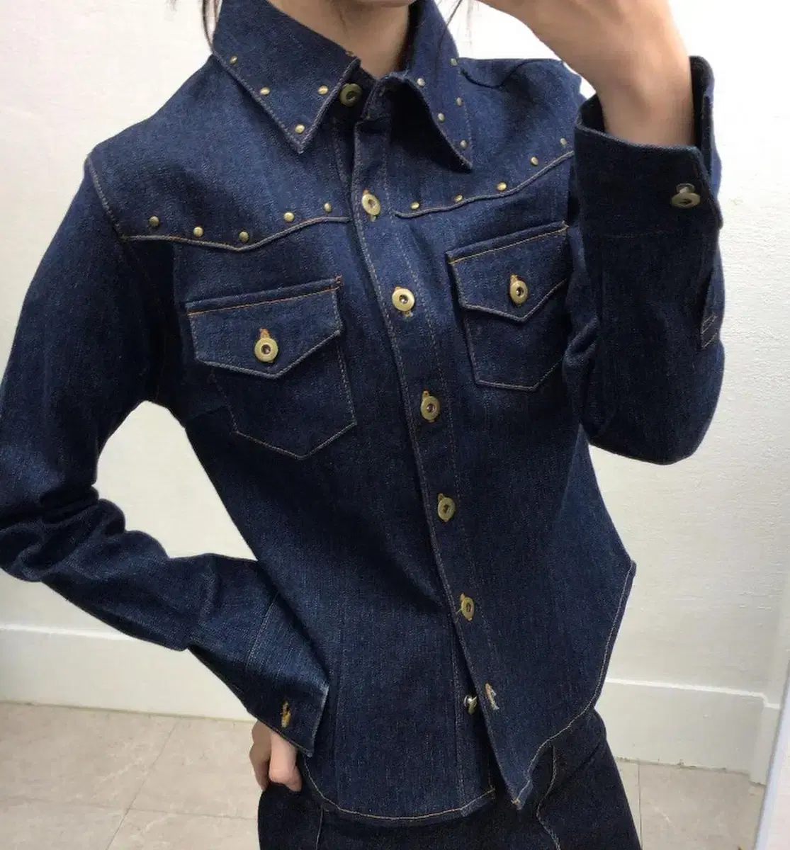 Western denim shirt