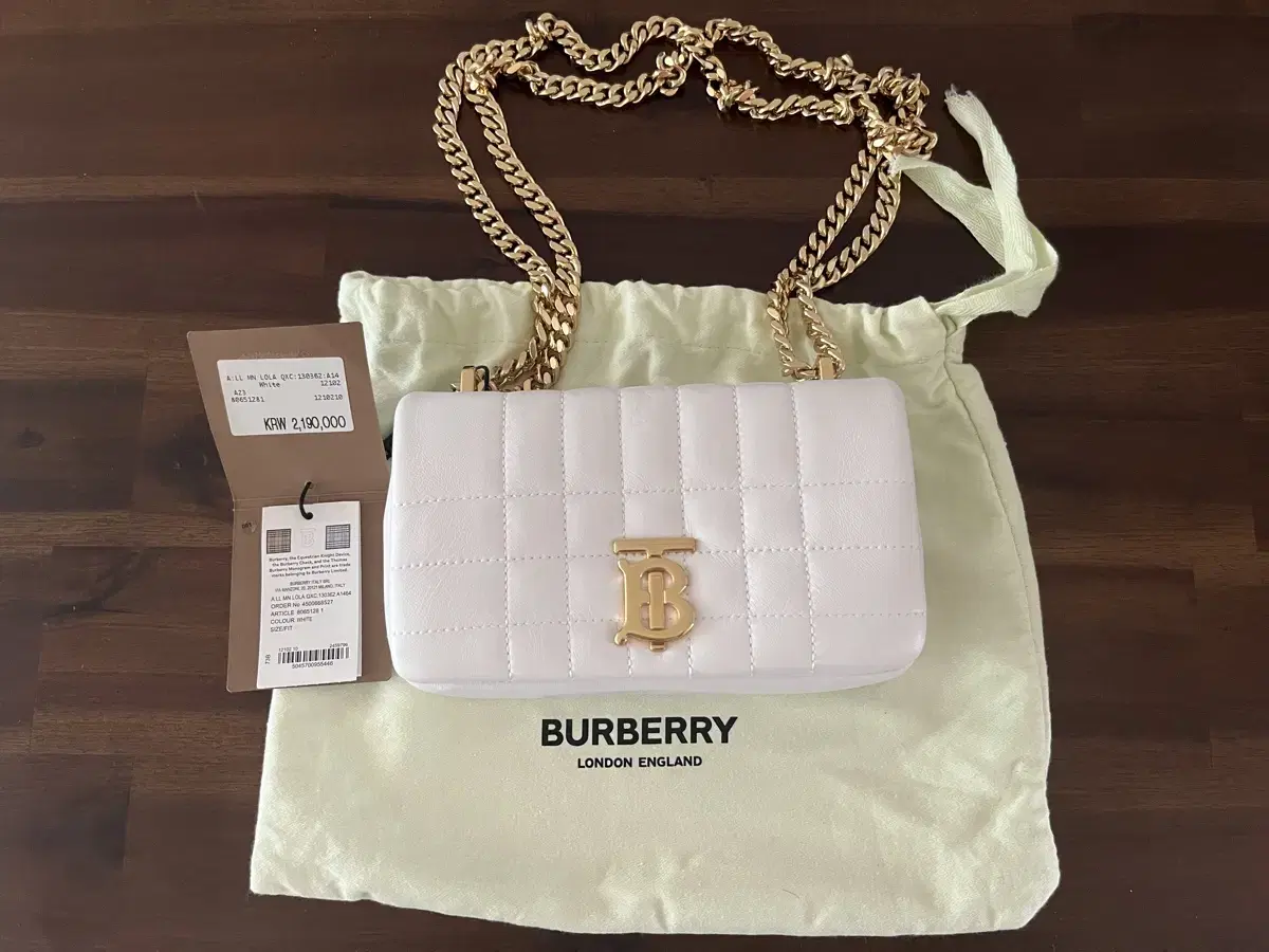 Burberry Mini Rolabag in White Quick sale