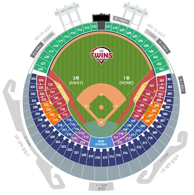 (정가) 9/21(토) LG vs 두산 1루 네이비 통로 2,4연석