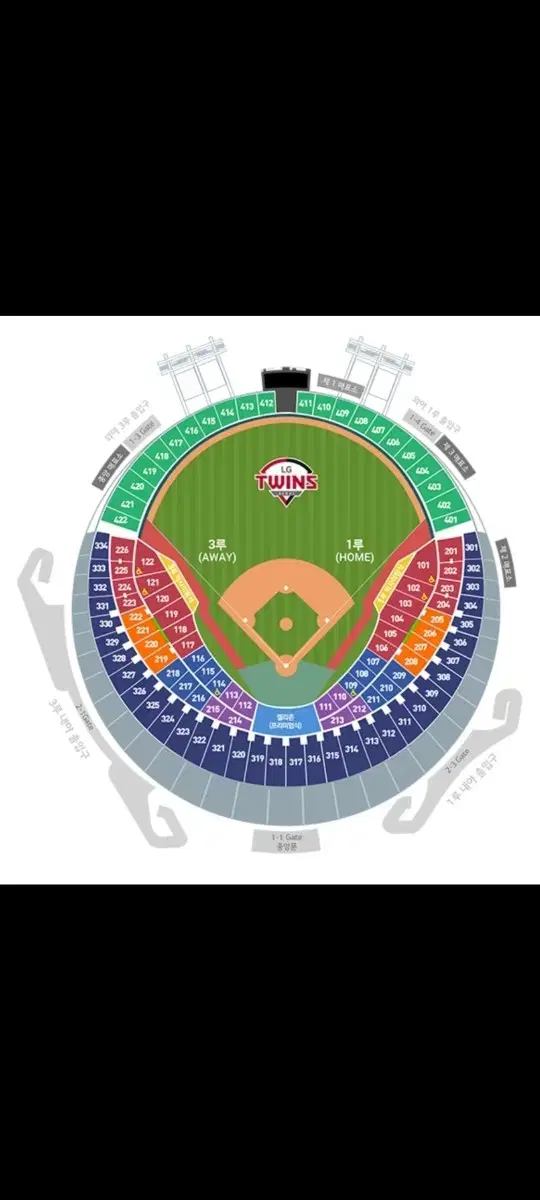 9월21일(토) DH2차전 LG vs 두산 3루 레드석 4연석 8연석