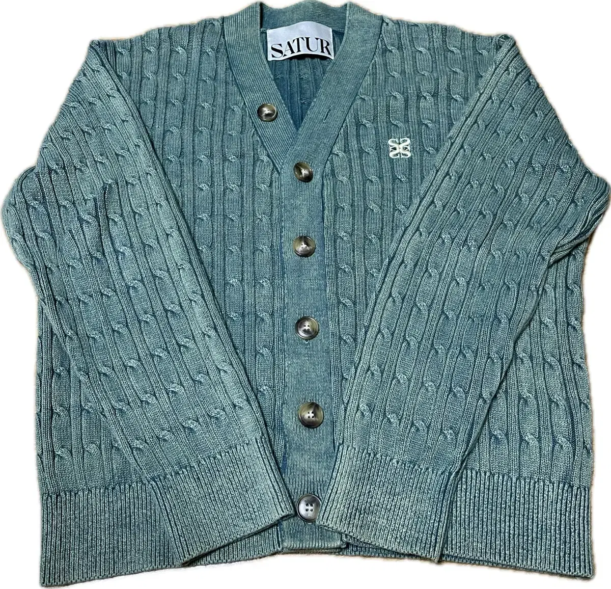 Satur Setter Farocable Cardigan Green M