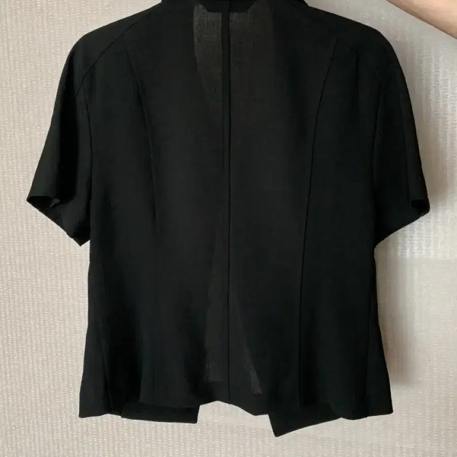 유라고 Button collar half blouse 검정 S