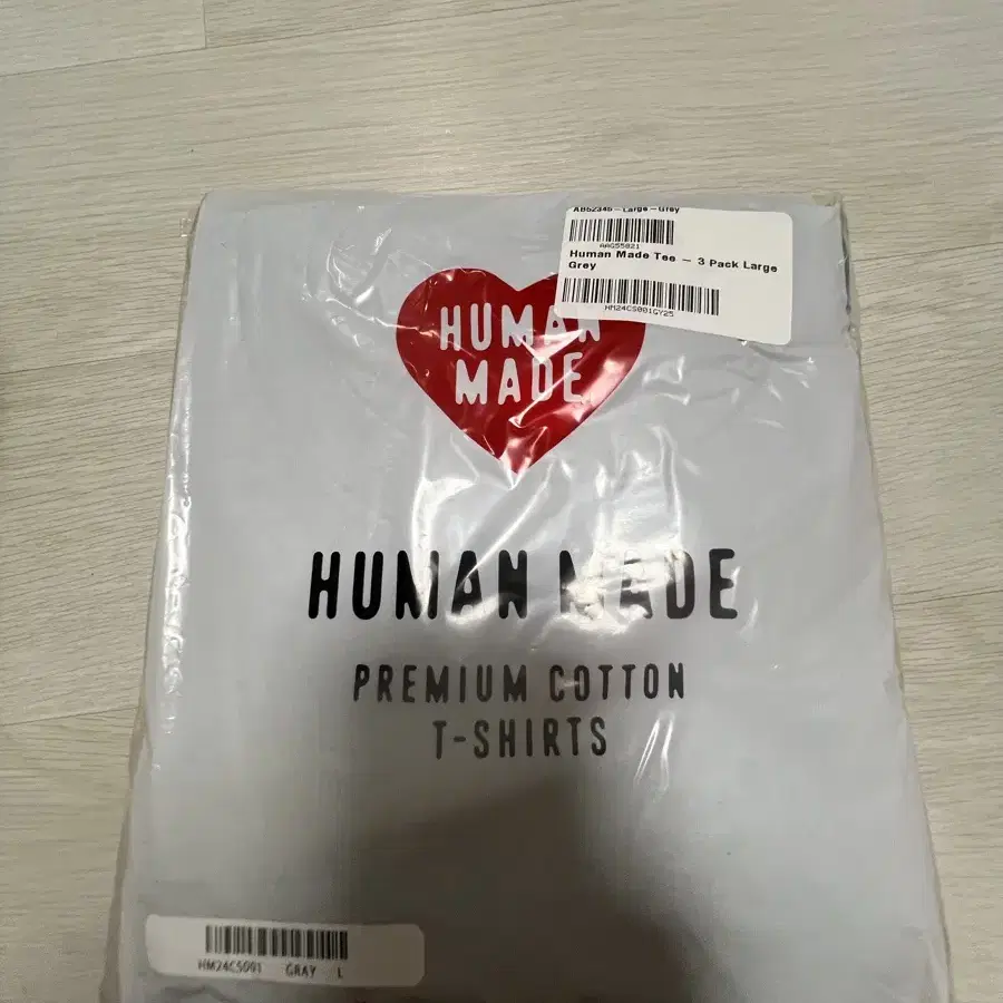 휴먼메이드 3pack 그레이 human made L 새제품