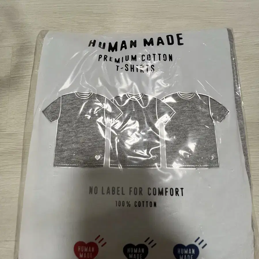 휴먼메이드 3pack 그레이 human made L 새제품