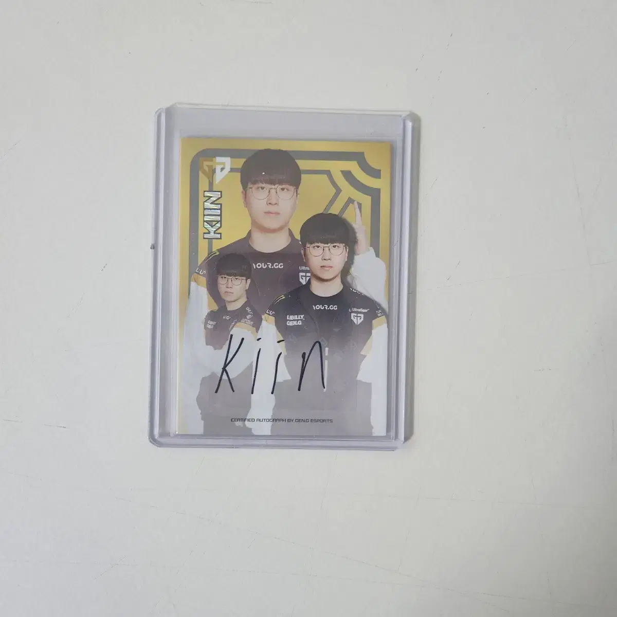 Limited signed kard of player merchandise attributed to Xenji.