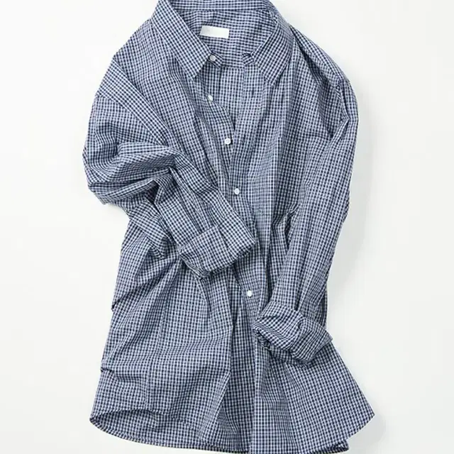 모마디자인 blue check shirts 52