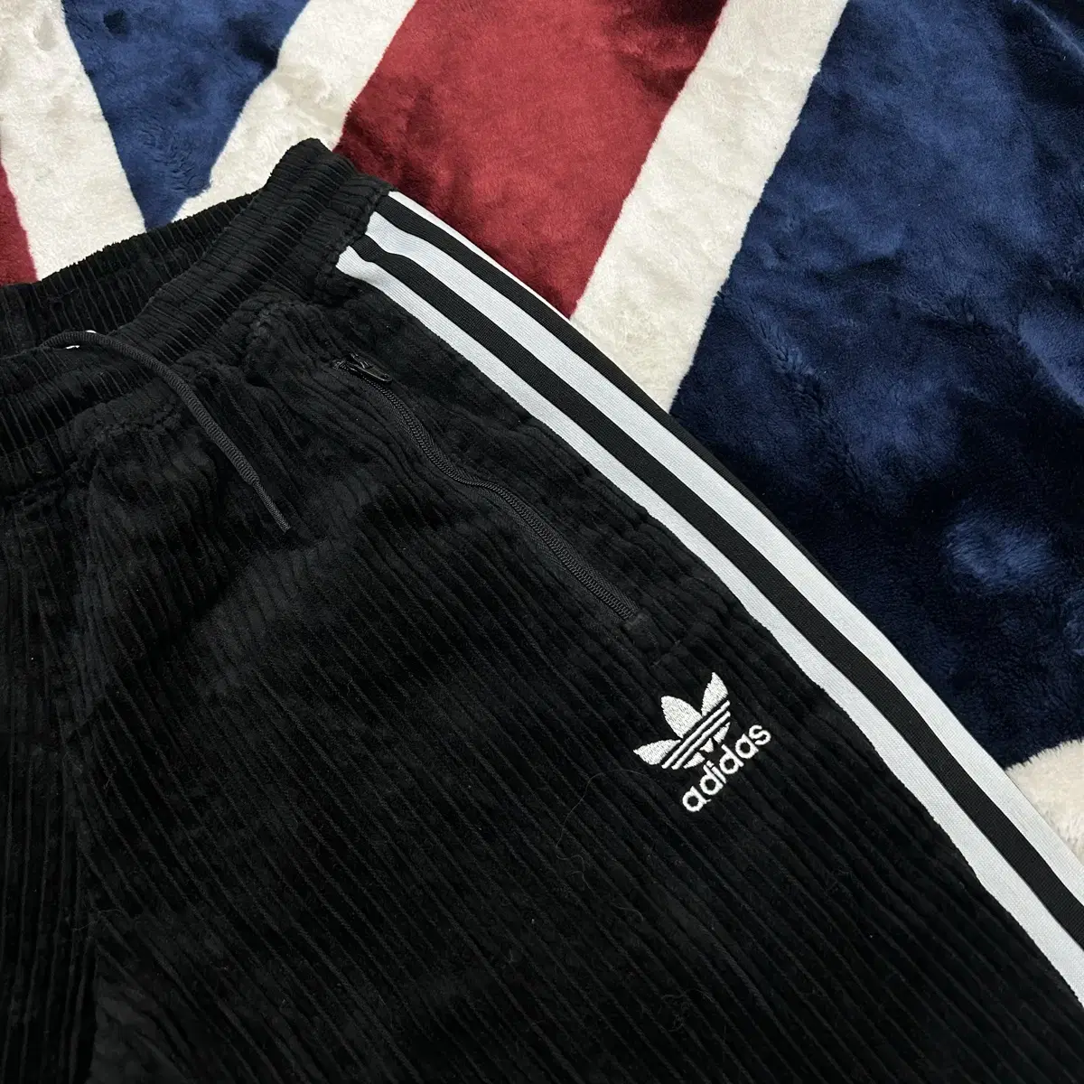 [M]Adidas Corduroy Track Pants/Black