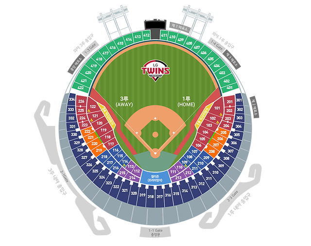 9월21일 2차전 LG vs 두산 3루외야 418블럭 2연석