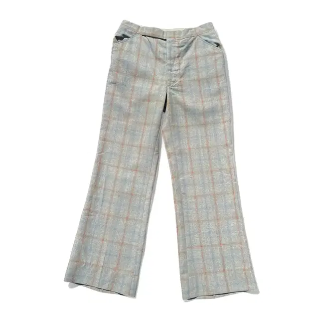 70's Vintage Check Wool Flare Slacks